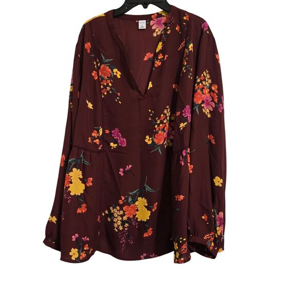 Old Navy Women’s Floral Print Georgette Swing Top Blouse Size XL - Picture 1 of 6